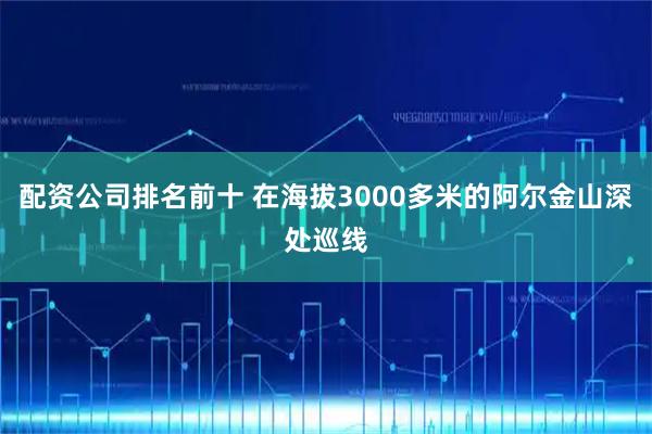 配资公司排名前十 在海拔3000多米的阿尔金山深处巡线